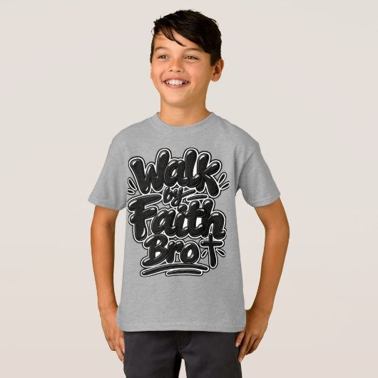 Loop door geloof Bro T-shirt (Voorkant volledig)