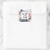 Loop door geloof Christelijk citaat Vierkante Sticker (Tas)