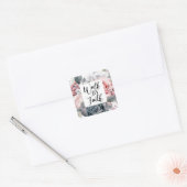 Loop door geloof Christelijk citaat Vierkante Sticker (Envelop)