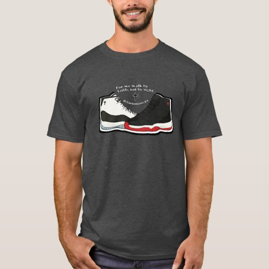 Loop door geloof - Christelijk T-shirt (Voorkant)