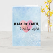 Loop door geloof christelijke typografie kaart (Gele Bloem)