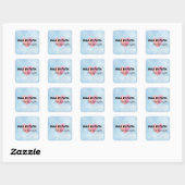 Loop door geloof christelijke typografie vierkante sticker (Vel)