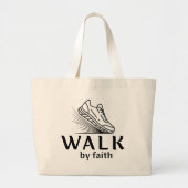 Loop door geloof grote tote bag (Voorkant)
