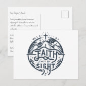 Loop door geloof niet door zicht briefkaart (Voorkant / Achterkant)