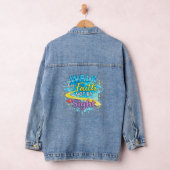 Loop door geloof, niet door zicht Dames spijkerjas Denim Jacket (Hangar)