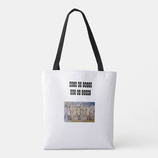 Loop door geloof niet door zicht tote bag (Achterkant)