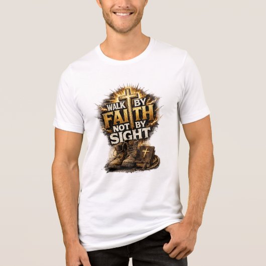Loop door geloof, niet door zicht Tri-Blend shirt (Voorkant)