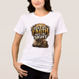 Loop door geloof, niet door zicht Tri-Blend shirt