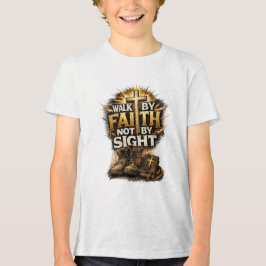 Loop door geloof, niet door zicht Tri-Blend shirt