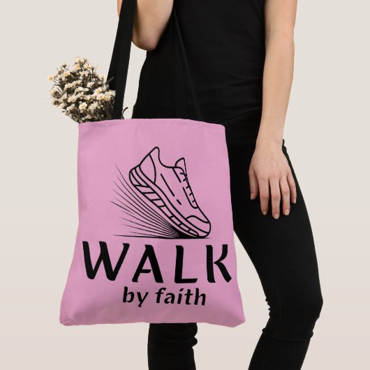 Loop door geloof tote bag (Dichtbij)