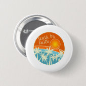 Loop door het christelijk ontwerp van het geloof ronde button 5,7 cm (Voorkant /achterkant)
