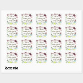Loop door het geloof 2 Korintiërs Schrift bloemen Vierkante Sticker (Vel)