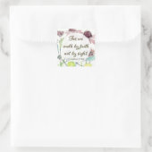 Loop door het geloof 2 Korintiërs Schrift bloemen Vierkante Sticker (Tas)