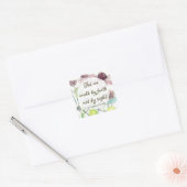 Loop door het geloof 2 Korintiërs Schrift bloemen Vierkante Sticker (Envelop)