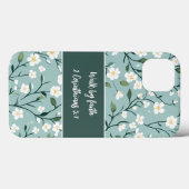 Loop door het geloof Bijbelvers Bloemmotief Case-Mate iPhone Case (Achterkant (horizontaal))