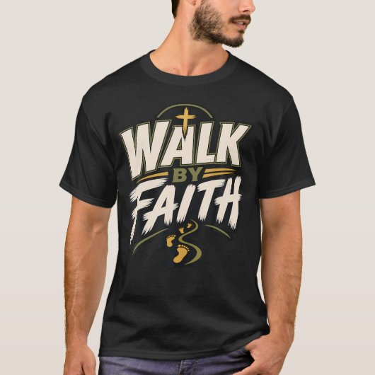 Loop Door Het Geloof Christelijk T-shirt (Voorkant)