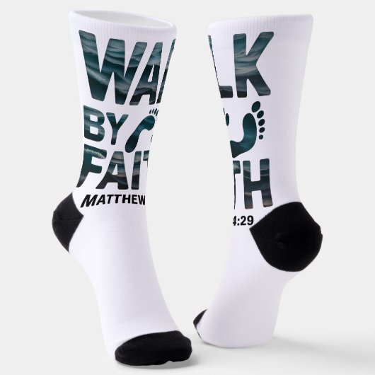 Loop Door Het Geloof Christelijke Oceaan  Sokken (Gebogen)