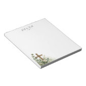Loop door het geloof Eucalyptus kruis christen Notitieblok (Schuin)