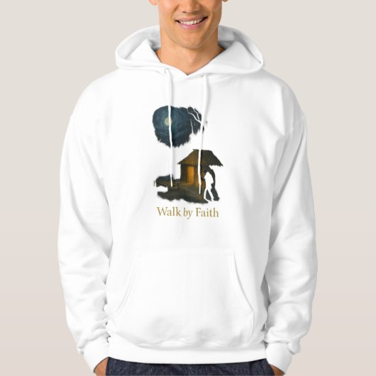 Loop door het geloof lantaarn hoodie (Voorkant)