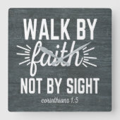 Loop door het geloof niet door een kleine wandklok (Voorkant)