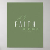 Loop door het geloof niet door het zicht Poster &  (Voorkant)