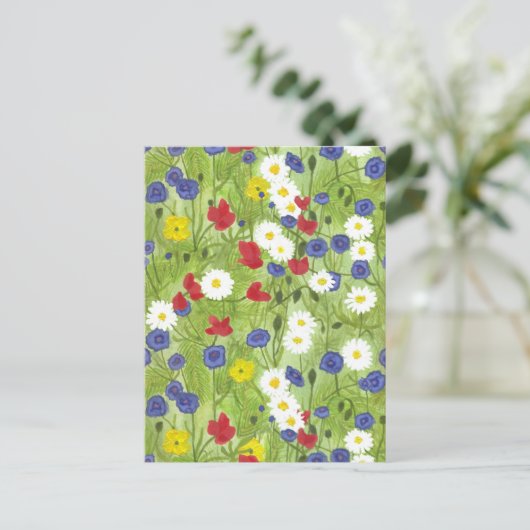 Loop door Wildflowers Briefkaart (Staand voorkant)