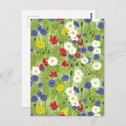 Loop door Wildflowers Briefkaart (Voorkant / Achterkant)