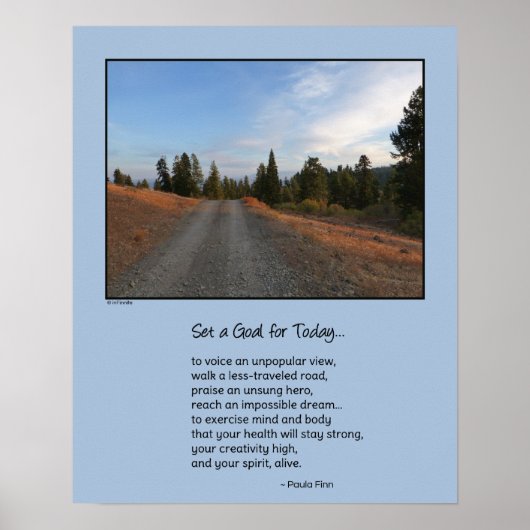 Loop een weg zonder reizen...Motivatie poster (Voorkant)