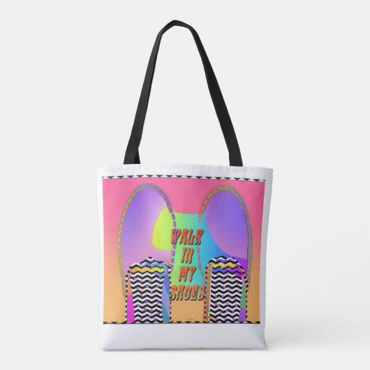 Loop eens een dag in mijn schoenen tote bag (Achterkant)