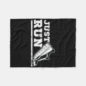 Loop gewoon Motivatie Graphic voor hardlopers en A Fleece Deken (Voorkant (Horizontaal))