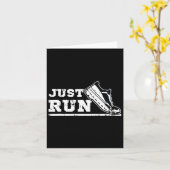 Loop gewoon Motivatie Graphic voor hardlopers en A Kaart (Gele Bloem)