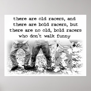 Loop Grappig Dirt Bike Motocross Poster