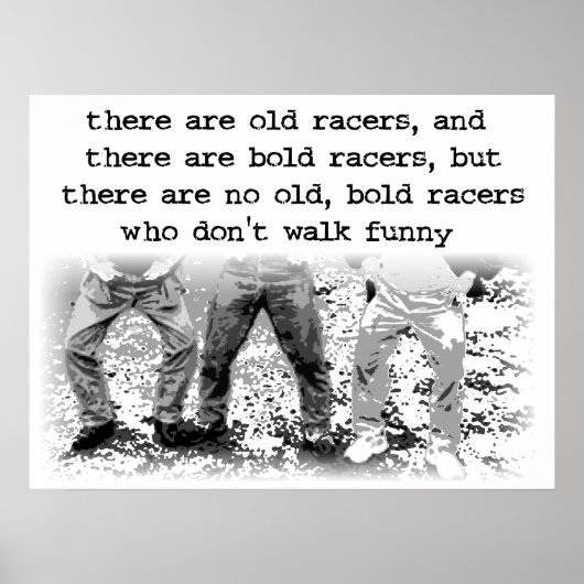 Loop Grappig Dirt Bike Motocross Poster (Voorkant)
