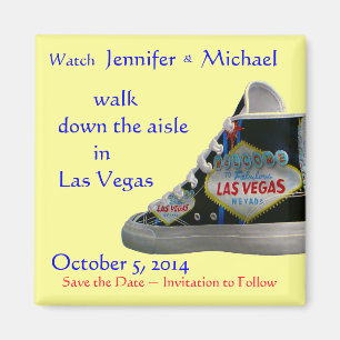 Loop het gangpad af :  Las Vegas weddings Magneet