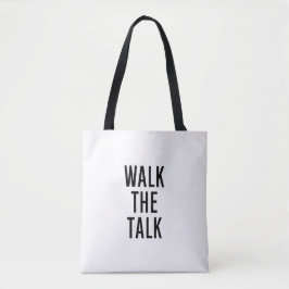 Loop het gesprek tote bag