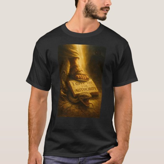 “Loop in Autoriteit” – Lukas 10:19 T-shirt (Voorkant)