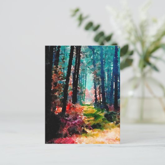 Loop in de Bossen Briefkaart (Staand voorkant)