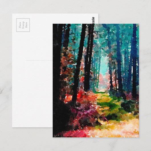 Loop in de Bossen Briefkaart (Voorkant / Achterkant)