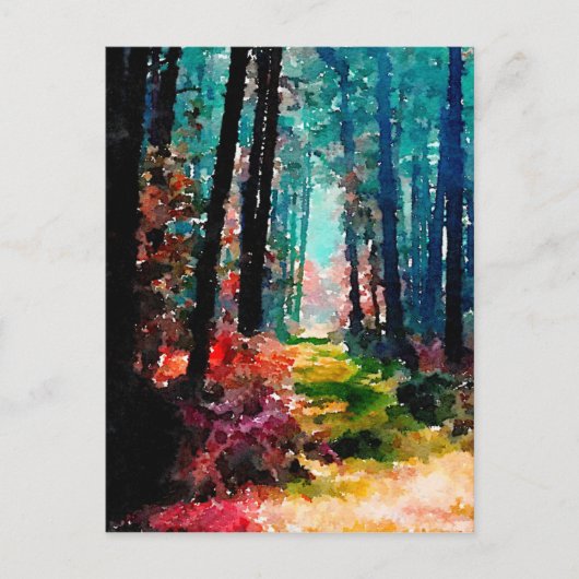 Loop in de Bossen Briefkaart (Voorkant)