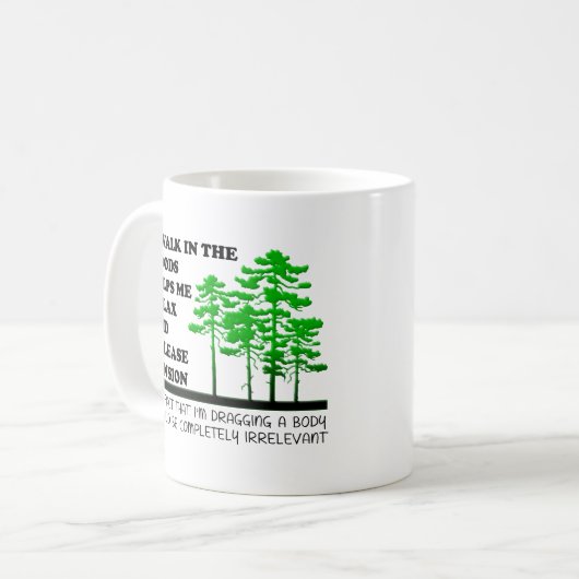 Loop in de Bossen Funny Mug Koffiemok (Voorkant links)