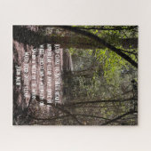 Loop in de bossen; natuur citaat van John Muir Legpuzzel (Horizontaal)