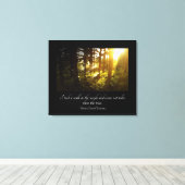 Loop in de Bossen Thoreau Quote Canvas Afdruk (Insitu (Houten vloer))