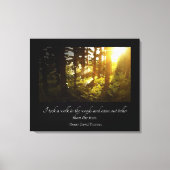 Loop in de Bossen Thoreau Quote Canvas Afdruk (Voorkant)