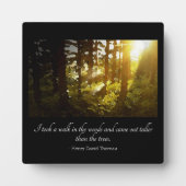 Loop in de Bossen Thoreau Quote Tabletop Fotoplaat (Voorkant)