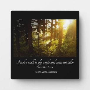 Loop in de Bossen Thoreau Quote Tabletop Fotoplaat