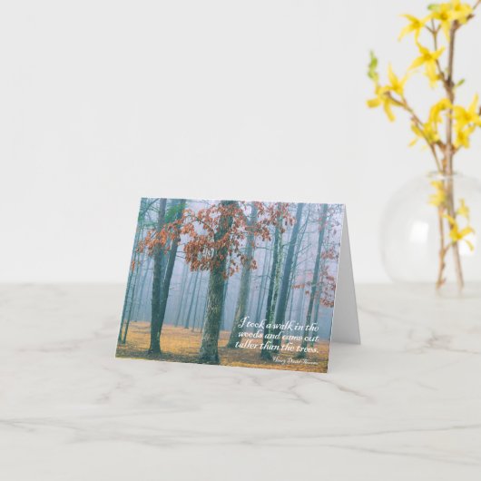 Loop in de Bossen - Wenskaart Kaart (Gele Bloem)