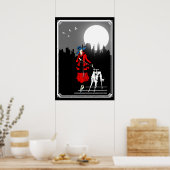 Loop in de  kunsten van de Moonlight Poster (Keuken)