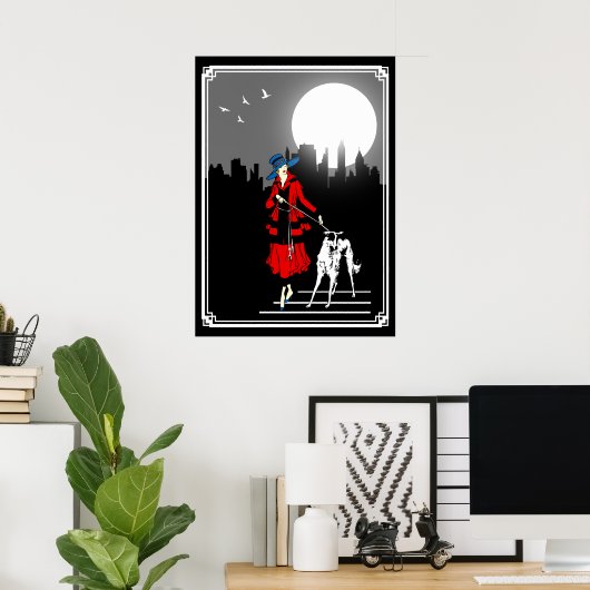 Loop in de kunsten van de Moonlight Poster (Thuiskantoor)