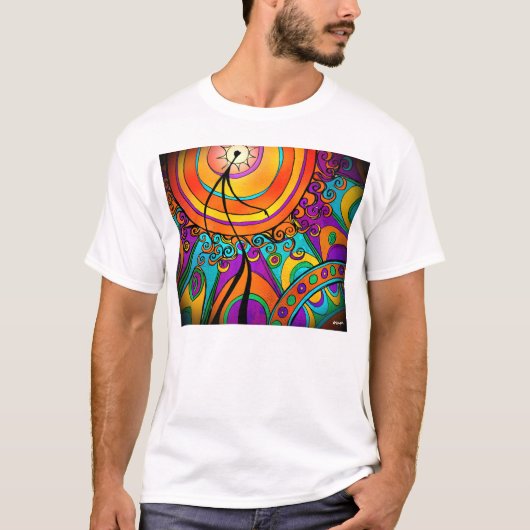 Loop in de zon witte T-shirt (Voorkant)