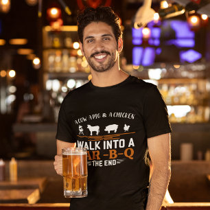 Loop in een Bar-B-Q Grappig T-shirt